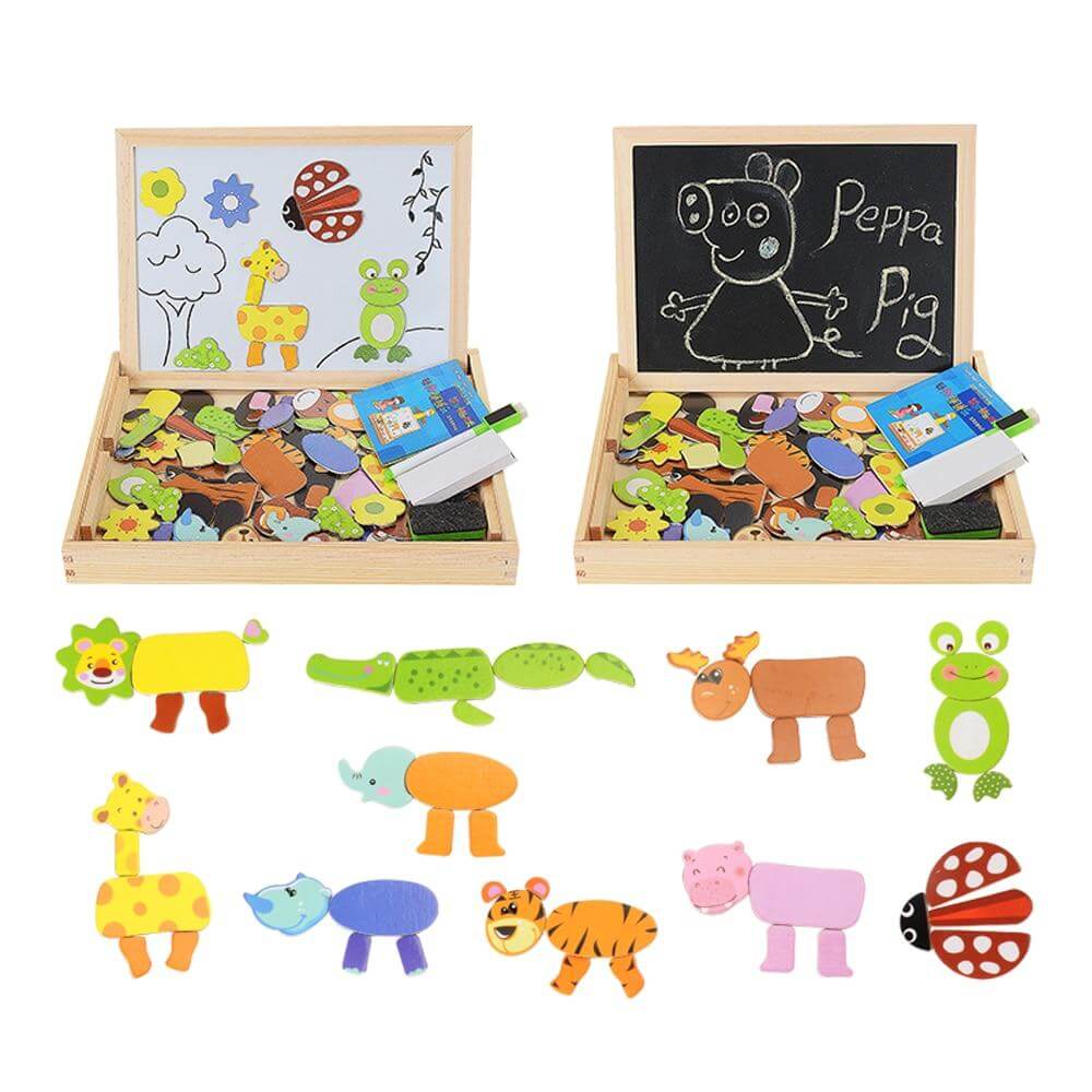 KreativBox Magnetspiel – Lernspaß mit Puzzle & Zeichentafel