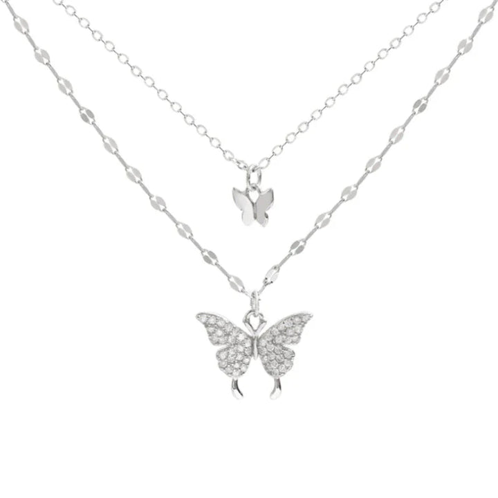 Mehrschichtige Silberkette - FlutterJewelry 