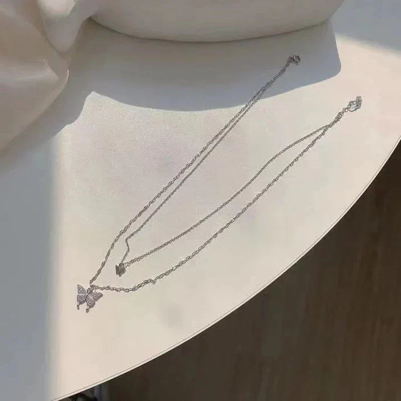 Mehrschichtige Silberkette - FlutterJewelry 