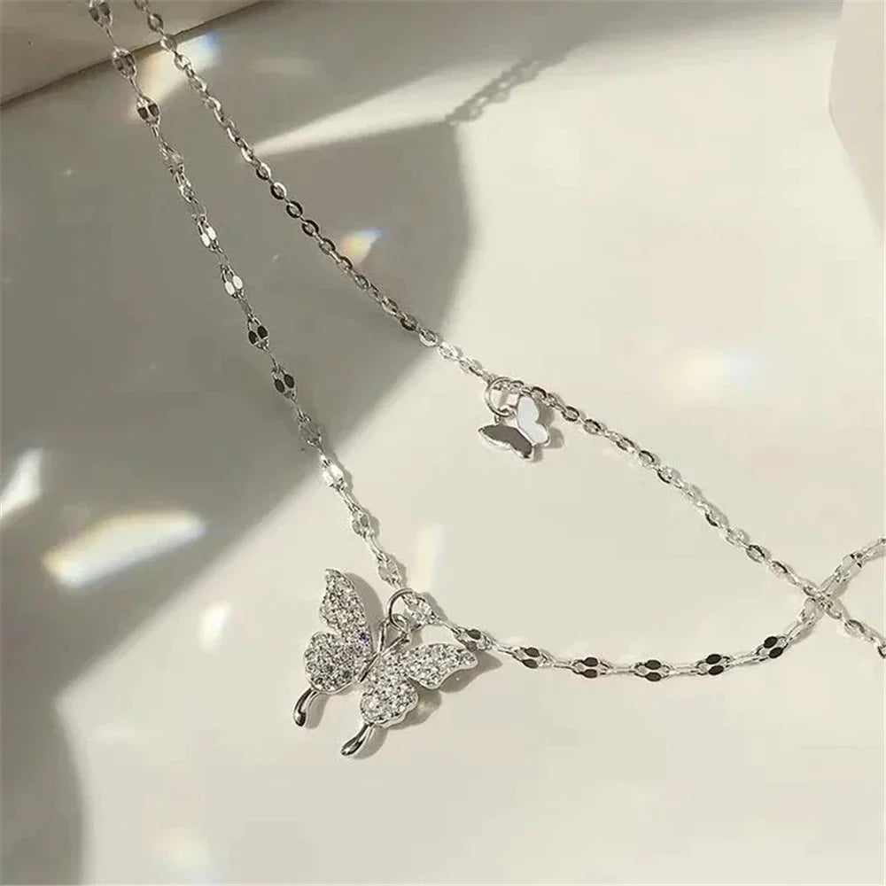 Mehrschichtige Silberkette - FlutterJewelry 