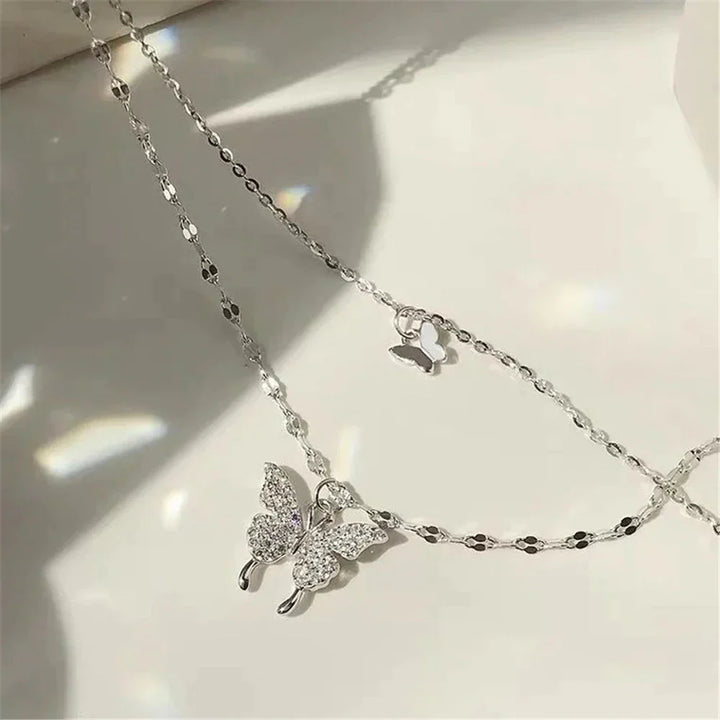 Mehrschichtige Silberkette - FlutterJewelry 