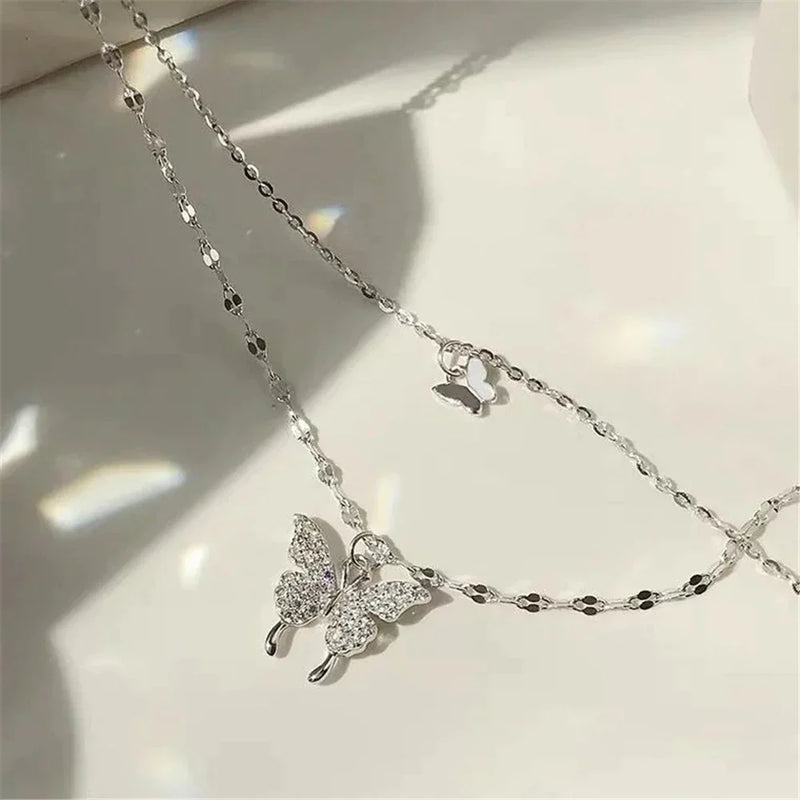 Mehrschichtige Silberkette - FlutterJewelry 