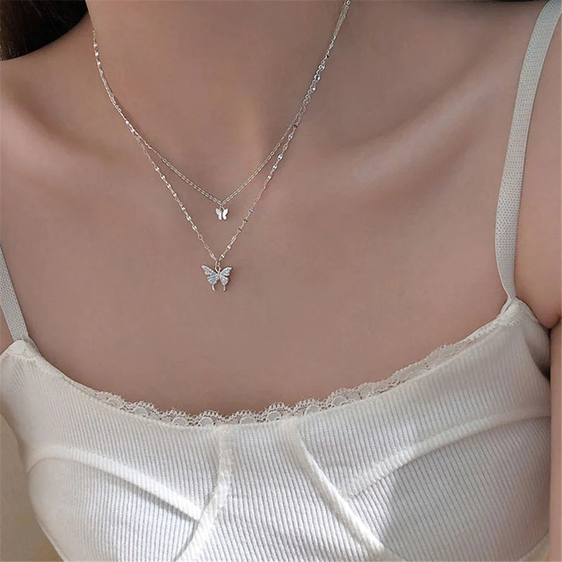 Mehrschichtige Silberkette - FlutterJewelry 