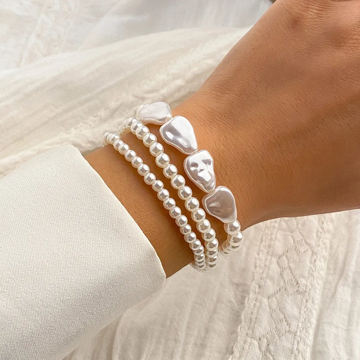 Mehrschichtiges Perlenarmband - DreamShimmer 