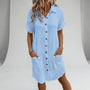 Midi-Kleid Mit Durchgehender Knopfleiste - Flora