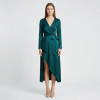 Midi Kleid Mit V Ausschnitt - Marleen