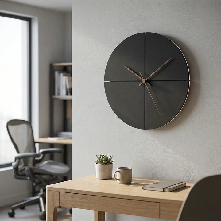 Minimalistische Runde Analoge Wanduhr - Veltara