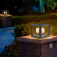 Modern Cube Post Light -  Solaraeon