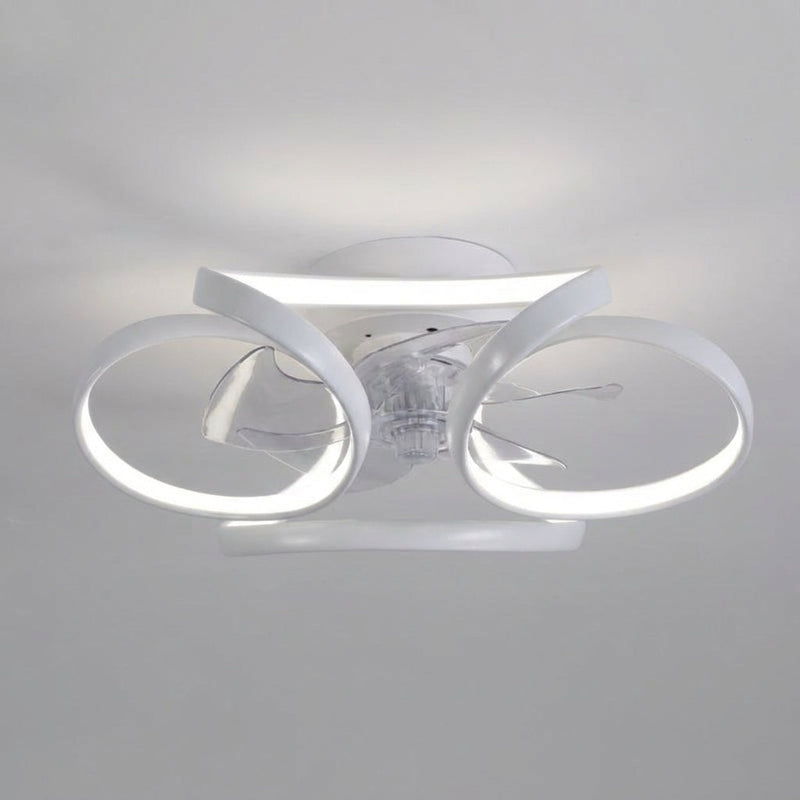 Modern Flush Mount Ceiling Fan Light -  Vintarao