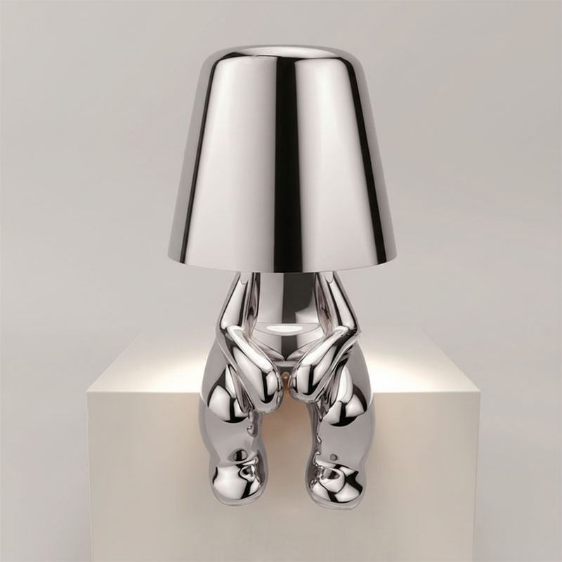 Moderne Tischlampe Metallfinish - AuraBuddy