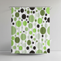 Modernes Geometrisches Duschvorhang Set - RippleDot