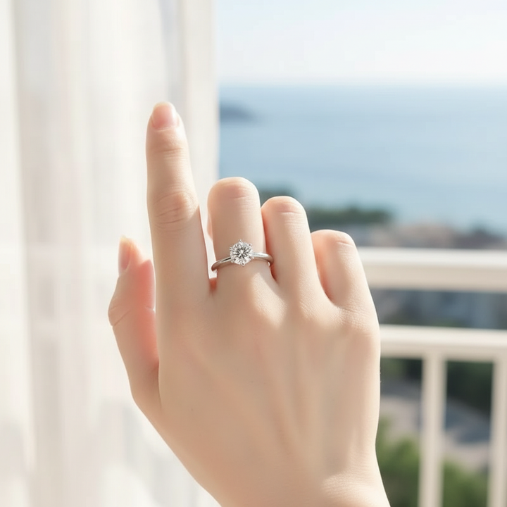 Moissanit Ring - SparkleMoment 