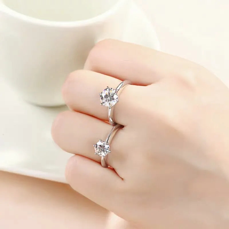Moissanit Ring - SparkleMoment 