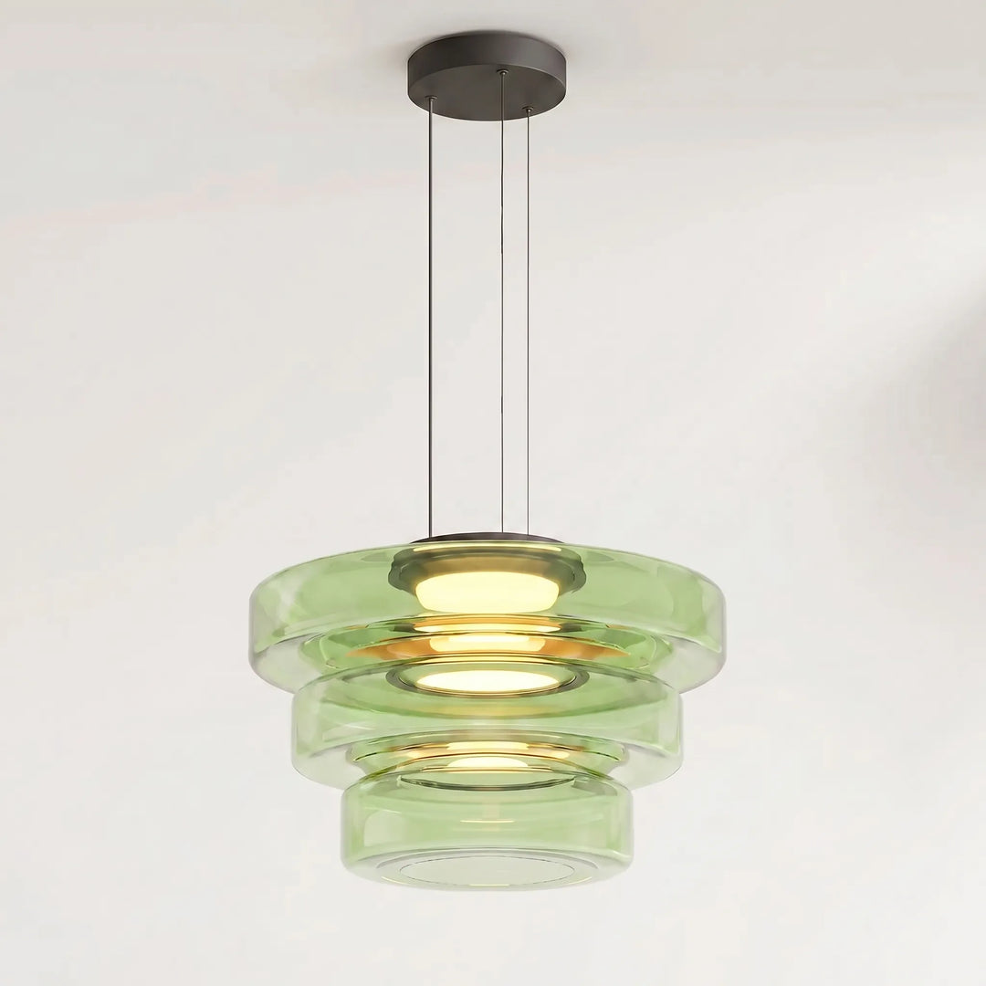 Multi-Tier Tinted Glass Pendant Light -  Halora