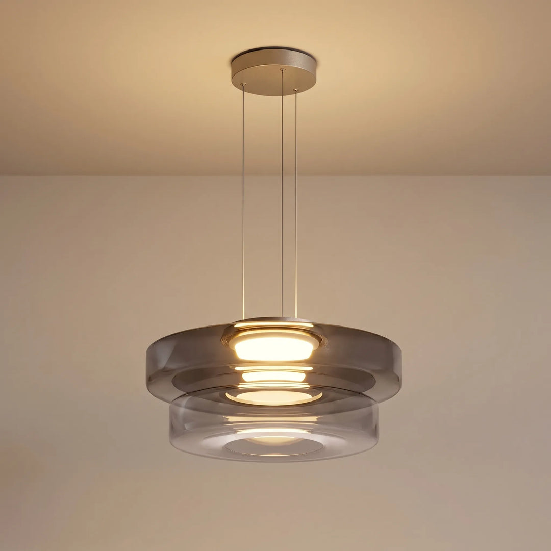 Multi-Tier Tinted Glass Pendant Light -  Halora