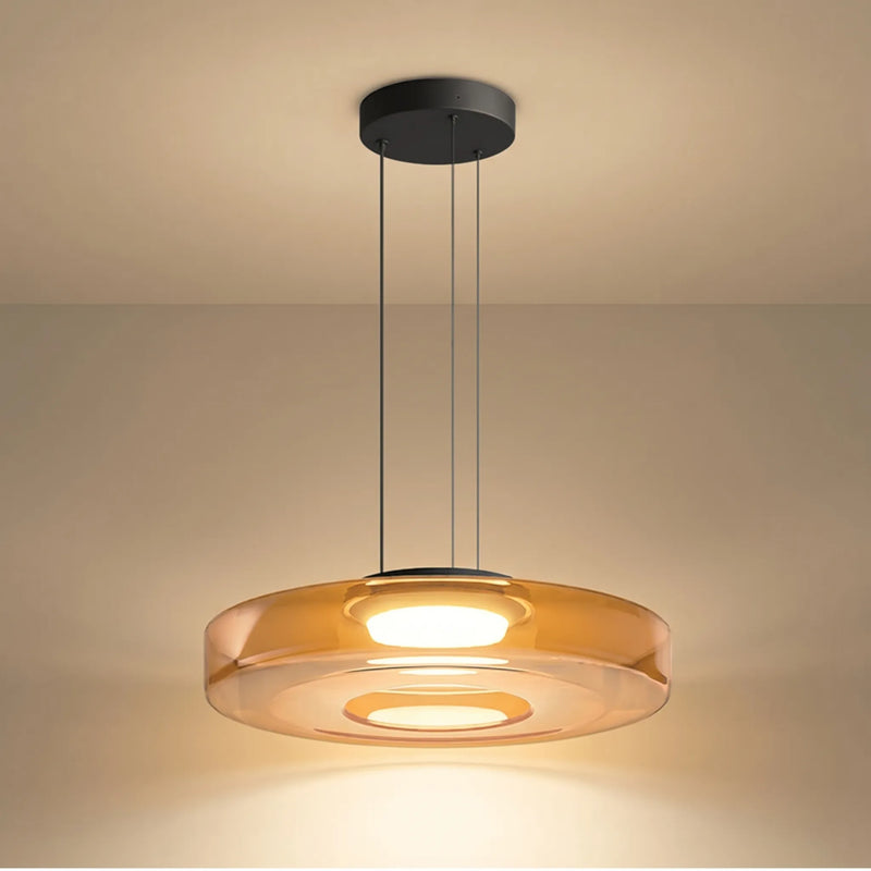 Multi-Tier Tinted Glass Pendant Light -  Halora