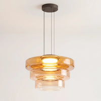 Multi-Tier Tinted Glass Pendant Light -  Halora