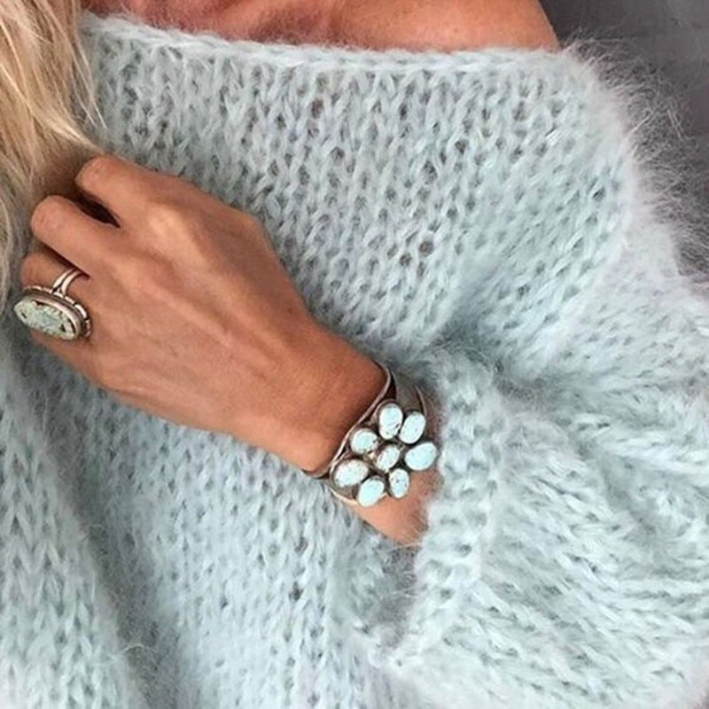 Oversized Häkel-Damenpullover – Freja