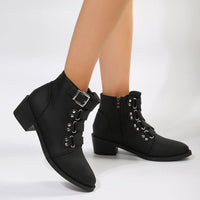 Damen Stiefeletten mit Blockabsatz im Vintage Look – Yolisa