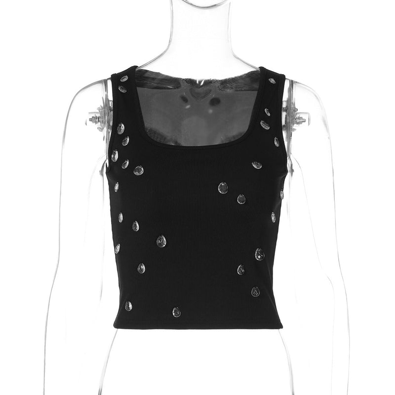 Trendiges Damen Crop-Top mit Zierdetail & figurbetontem Schnitt – Liora