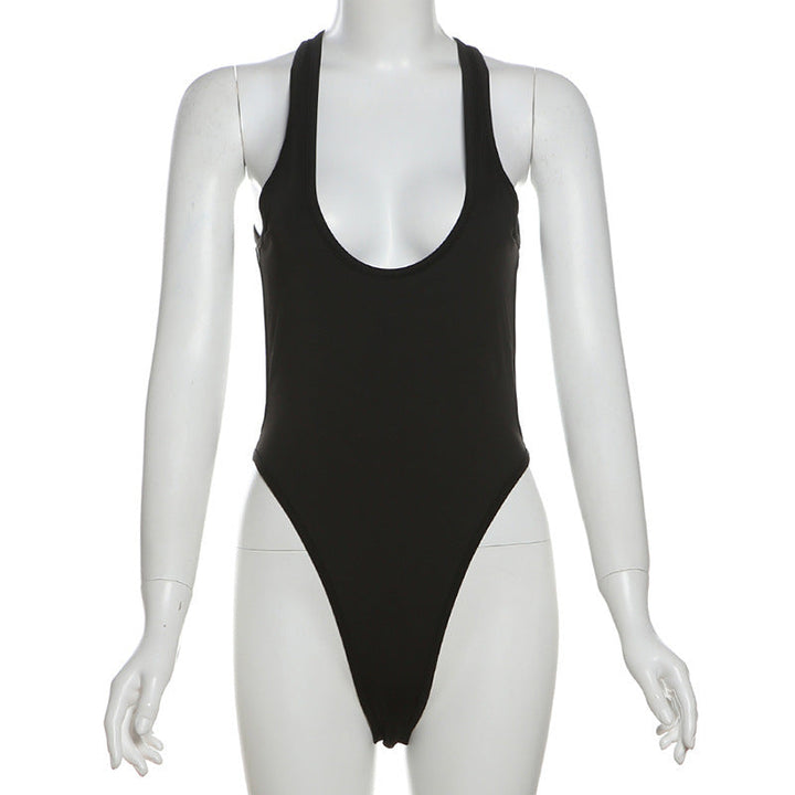 Stilvoller Damen Badeanzug mit tiefem Rundhals & figurbetontem Schnitt – Noa