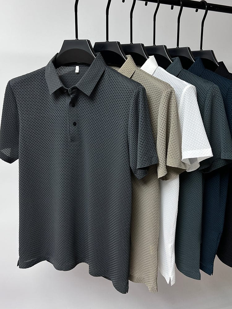 Atmungsaktives Herren Poloshirt mit Mesh-Details & Slim Fit – Milan