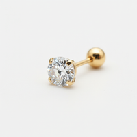 Ohrstecker Aus Titanstahl - ZirconiaPearl 