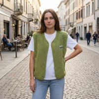 Open-Front Sleeveless Layering Vest - Claudia