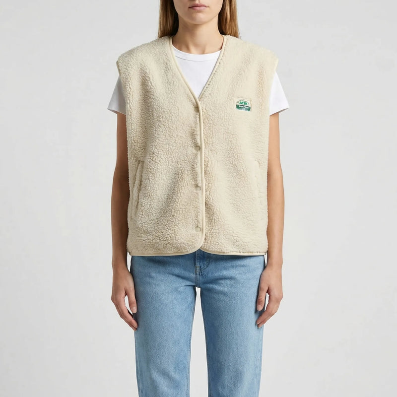 Open-Front Sleeveless Layering Vest - Claudia