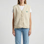 Open-Front Sleeveless Layering Vest - Claudia