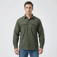 Outdoorshirt Met Afritsbare Mouwen - Brett