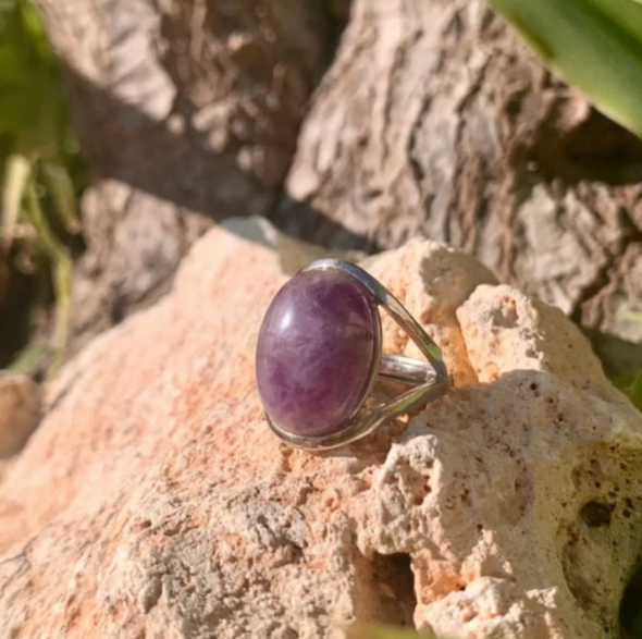 Ovaler Amethystring - AuraRing 