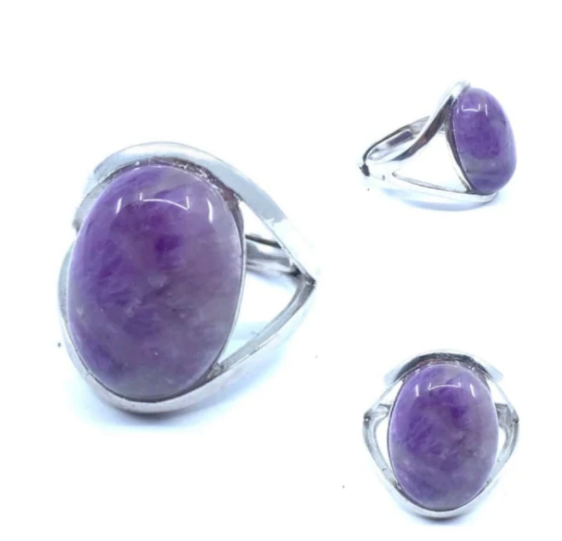 Ovaler Amethystring - AuraRing 