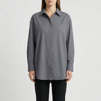 Oversized Blouse Met Omgeslagen Kraag - Blanca