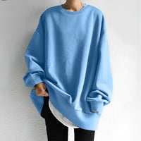 Oversized Crew Neck Jumper - Ruby