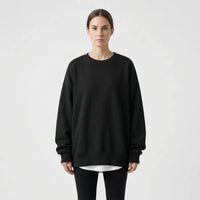Oversized Crew Neck Jumper - Ruby