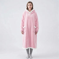 Oversized Hooded Blanket With Front Pocket - Lola