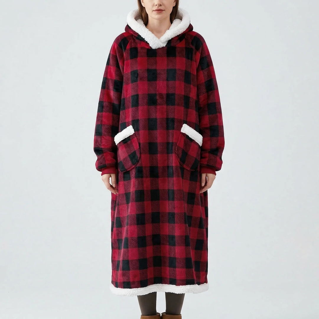 Oversized Hooded Blanket With Front Pocket - Lola