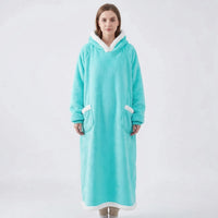 Oversized Hooded Blanket With Front Pocket - Lola