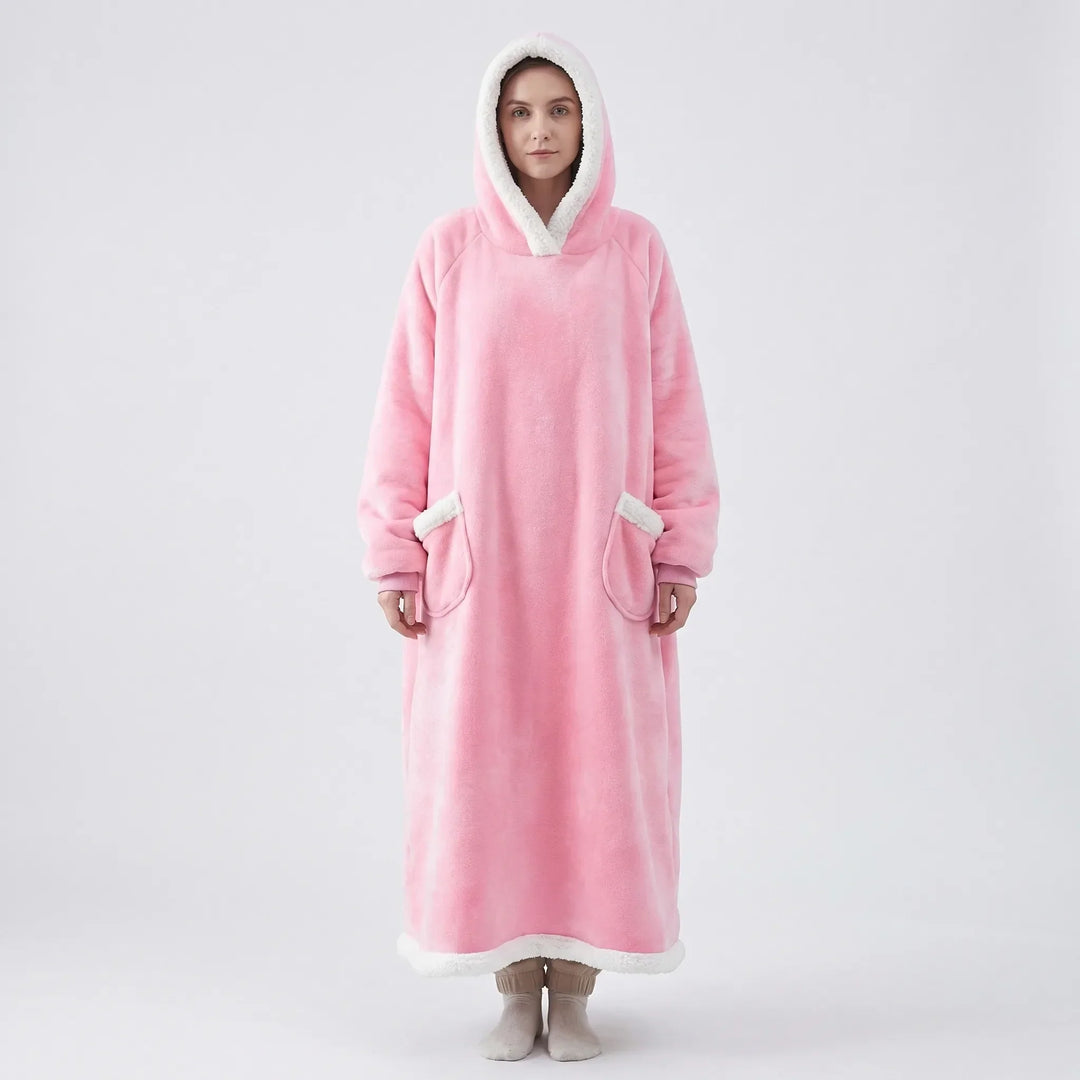 Oversized Hooded Blanket With Front Pocket - Lola