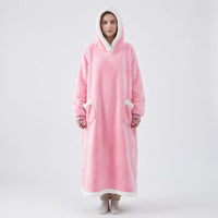 Oversized Hooded Blanket With Front Pocket - Lola