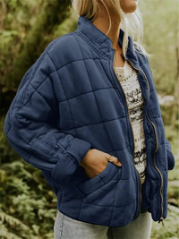 Oversized Quilted Zip-Up Jacket - Kathy