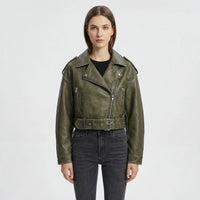 Oversized Vintage Biker Jacket - Jane