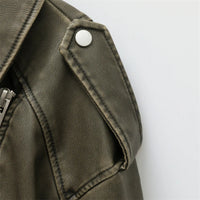 Oversized Vintage Biker Jacket - Jane