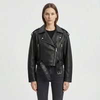 Oversized Vintage Biker Jacket - Jane