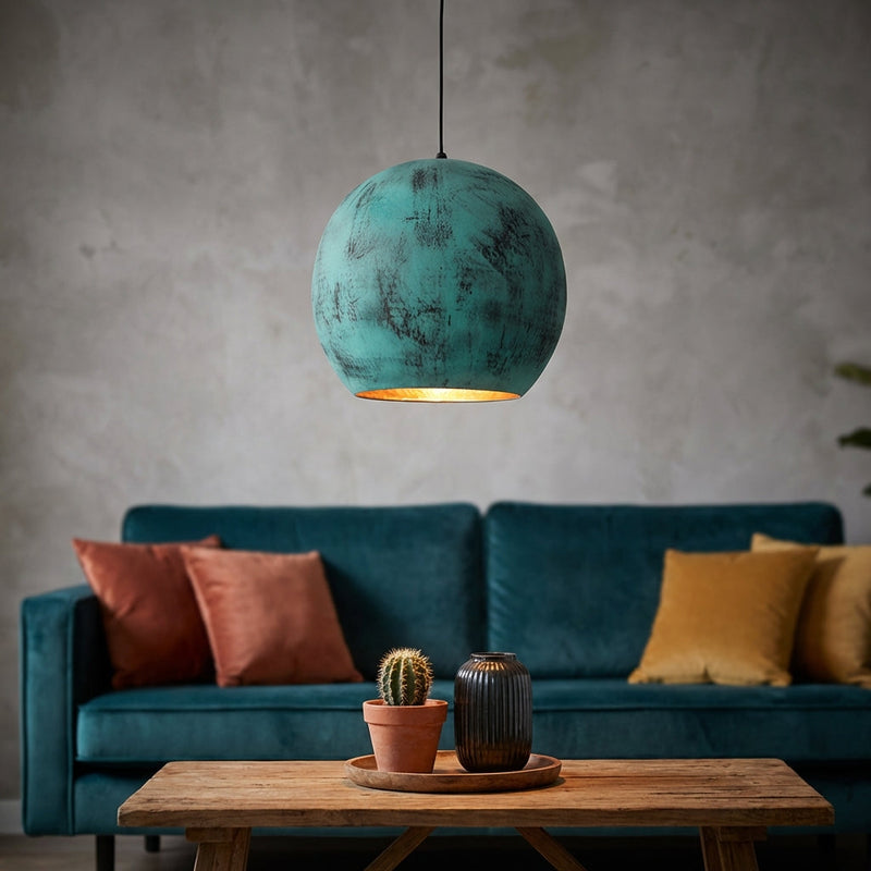 Oxidized Patina Pendant Light -  Turinex