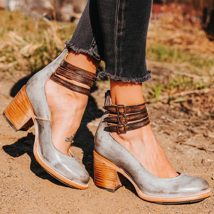 Komfortable & stilvolle Damen Lederschuhe mit rutschfester Sohle – Amalia