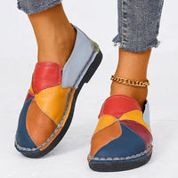 Patchwork Slip-On Flat Loafer - Cecilia