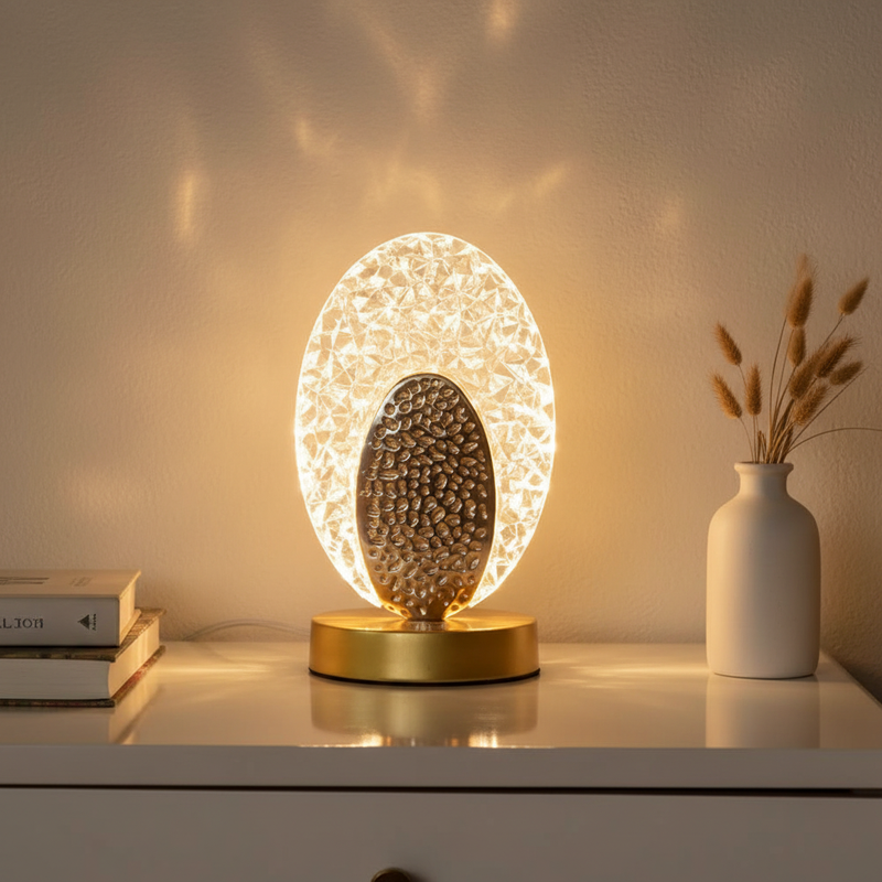 Pfaueninspiriertes Tischlicht - AureaFeather