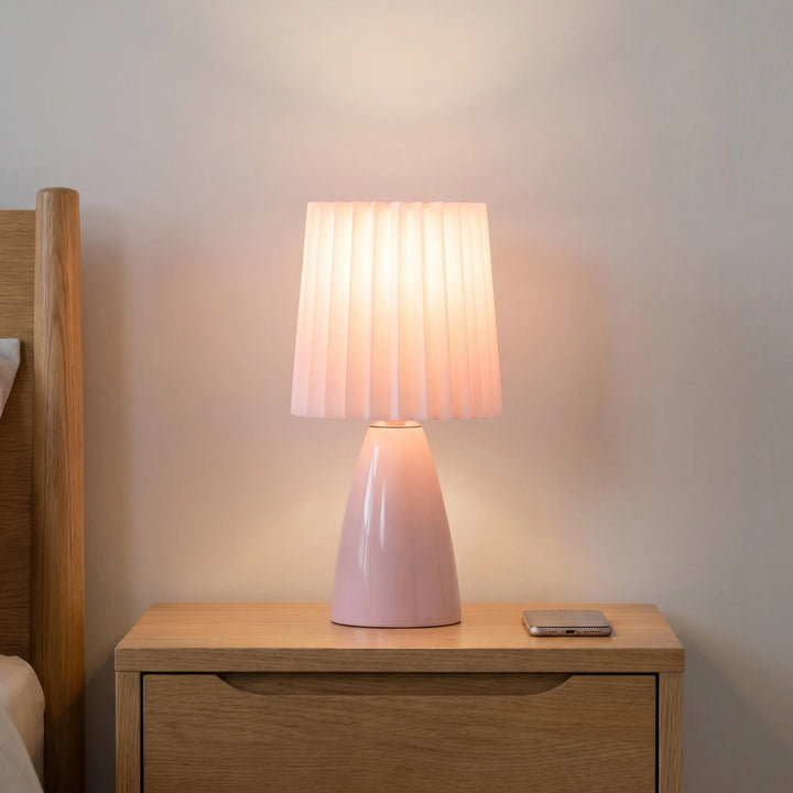 Pleated Fabric Shade Table Lamp -  Lumeplé